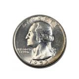1953-D Washington Silver Quarter, 25c US Coin