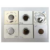 (6) 1901-1908 Indian Head Cents