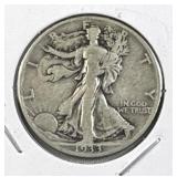 1933-S Walking Liberty Silver Half, 50c US Coin
