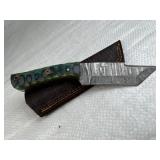 Damascus Steel Fixed Blade Knife w/ Sheath