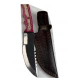 Handmade Steel Fixed Blade Knife w/ Sheath