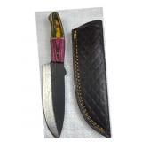 Handmade Steel Fixed Blade Knife w/ Sheath