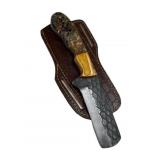 Handmade Steel Fixed Blade Knife w/ Sheath