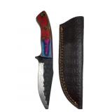 Handmade Steel Fixed Blade Knife w/ Sheath