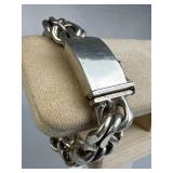 925 Silver Heavy Taxco Garibaldi Chain Bracelet