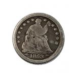 1853-O Seated Liberty Silver Half Dime, 5c Coin