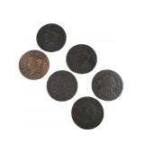 (6) Cull Large Cents, 1c Coins