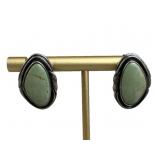 925 Silver Carolyn Pollack Pale Green Turq Earring