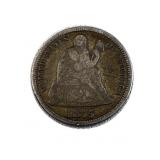 1875 Seated Liberty Silver Dime, 10c US Coin