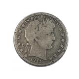 1911-S Barber Silver Half Dollar, 50c Coin