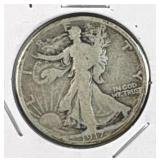 1917 Walking Liberty Silver Half, 50c US Coin