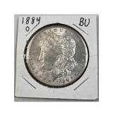 1884-O Morgan Silver Dollar, US $1 Coin