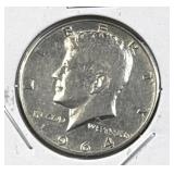 1964 Kennedy Silver Half Dollar, 50c US Coin