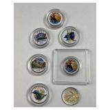 Bag of Colorized Quarters, 25c US Coins