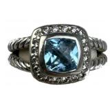 David Yurman 925 Silver Petite Albion Ring