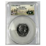 1776-2026-D CAC MS64 Revolutionary War 25c US
