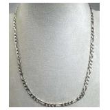 925 Silver Italy Figaro Link Chain Necklace