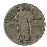 1925 Standing Liberty Silver Quarter, US 90%