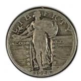 1928-D Standing Liberty Silver Quarter, US 90%