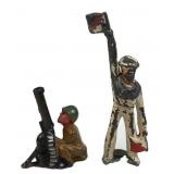 (2) Vtg. Lead USA Toy Soldiers, AA Gun/Flagger