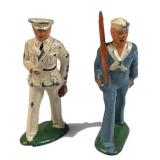 (2) Vtg. Lead USA Toy Soldiers, Sailor & Medic