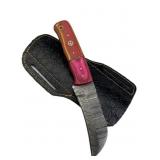 Damascus Steel Fixed Blade Knife w/ Sheath