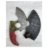 Damascus Steel Fixed Blade Knife w/ Sheath