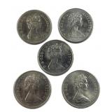 (5) Great Britain Crown Coins