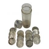 (25) 90% Silver Roosevelt Dimes Half Roll