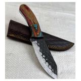 Handmade Steel Fixed Blade Knife w/ Sheath