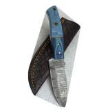 Damascus Steel Fixed Blade Knife w/ Sheath