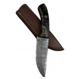 Damascus Steel Fixed Blade Knife w/ Sheath