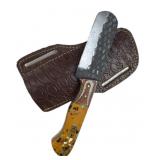 Handmade Steel Fixed Blade Knife w/ Sheath