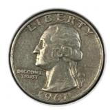 1961-D Silver Washington Quarter, US 90% Coin