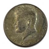 1966 JFK 40% Silver Half Dollar, US 50c Coin