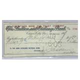1903 Carson City NV Bullion & Exchange Bank Check