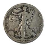 1927-S Walking Liberty Silver Half, 50c US Coin