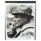 Tom Landry Signed Dallas Cowboys Portrait