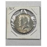 1964 Kennedy Silver Half, 50c US Coin, 90%