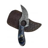 Damascus Steel Fixed Blade Knife w/ Sheath