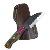 Handmade Steel Fixed Blade Knife w/ Sheath