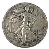 1943 Walking Liberty Silver Half, 50c US Coin,