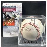 Andy Pettitte JSA Signed MLB Baseball