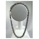 925 Silver Classic Italy Byzantine Chain Bracelet