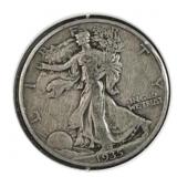1935-D Walking Liberty Silver Half, 50c, 90%