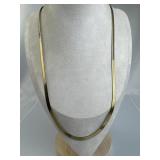 925 Silver Italy Long Herringbone Chain Necklace