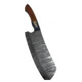 Lg Damascus Steel Cleaver Knife