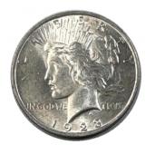 1923 Peace Silver Dollar, US $1 Coin, 90%