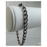 835 Silver Vintage Curb Link Chain Bracelet
