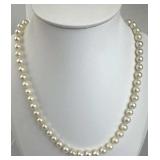 Vintage Non-Silver Genuine Cultured Pearl Necklace